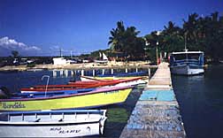 Ferry boat dock for boat to Gilligans Island Puerto Rico in Guanica